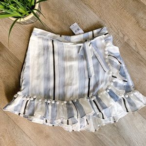 New Mini Linen Stripe Skort